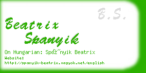 beatrix spanyik business card